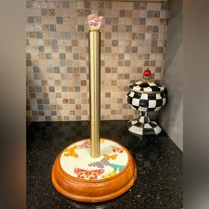 MacKenzie Childs Butterfly Garden Paper Towel Holder - Retired